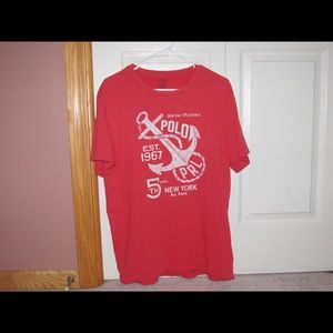 Red Polo Graphic Tee